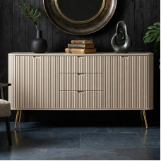 Комод з телескопічними напрямними Perfect Home Zova KSZ168 2D3S 168x87x39 Кашемір (золоті ніжки) (PFH-091282)