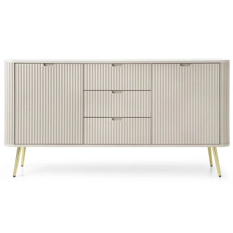 Комод з телескопічними напрямними Perfect Home Zova KSZ168 2D3S 168x87x39 Кашемір (золоті ніжки) (PFH-091282)