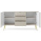 Комод з телескопічними напрямними Perfect Home Zova KSZ168 2D3S 168x87x39 Кашемір (золоті ніжки) (PFH-091282)