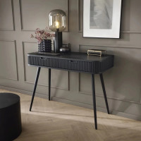 Туалетний столик з телескопічними напрямними Perfect Home Zova T103 103x80x49 см Чорний (чорні ніжки) (PFH-091374)