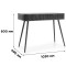 Туалетний столик з телескопічними напрямними Perfect Home Zova T103 103x80x49 см Чорний (чорні ніжки) (PFH-091374)