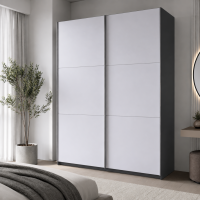Шкаф купе Doros G-Caiser Антрацит/Белый 2 ДСП / 3 части 160х60х240 (42005410) (DRS-012243)