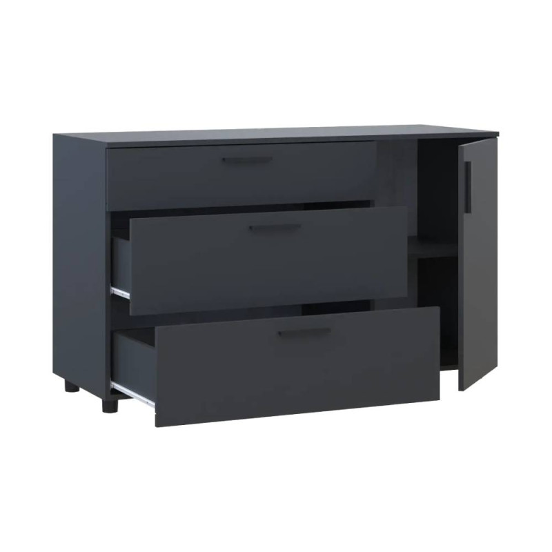 Комод Doros Торн Антрацит 3Ш/1Д 135х51.6х80 (DRS-012103)