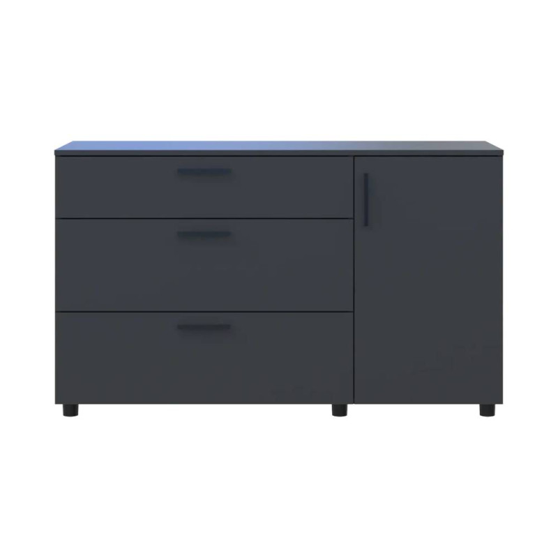Комод Doros Торн Антрацит 3Ш/1Д 135х51.6х80 (DRS-012103)