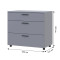 Комод Doros Торн Білий 3Ш 90х51.6х80 (DRS-012093)