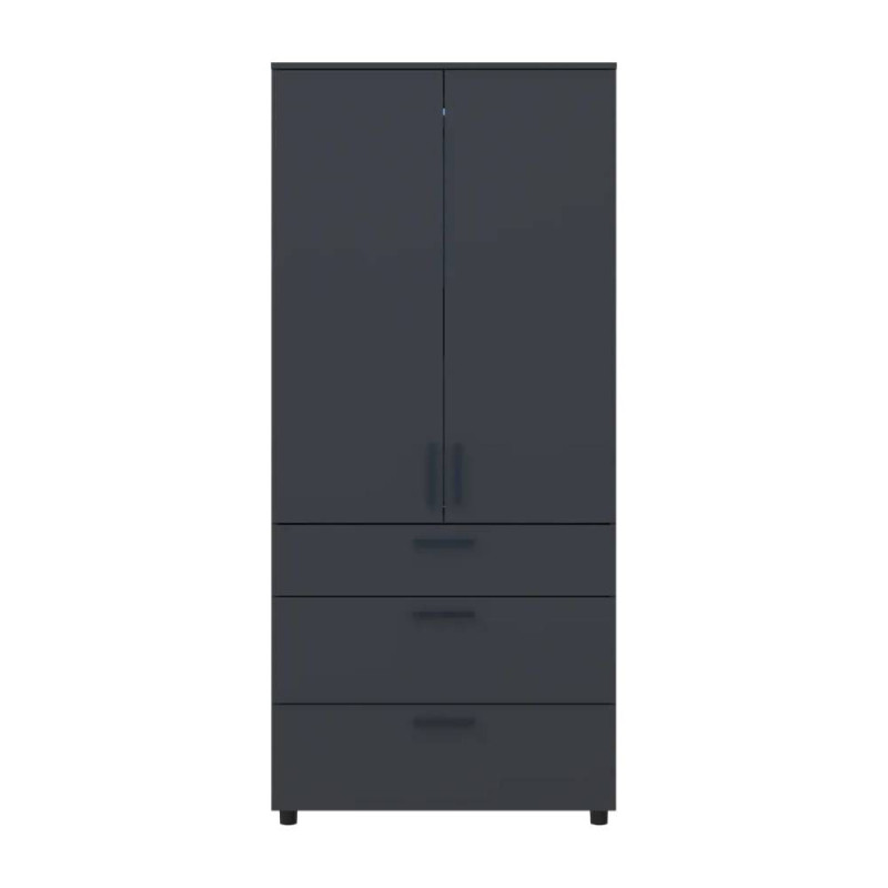 Шафа для одягу Doros Торн Антрацит 2 ДСП/3Ш (штанга) 90х51.6х200 (DRS-012073)