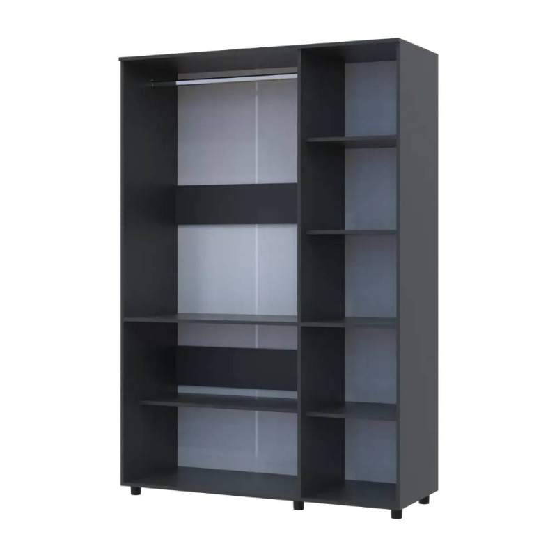 Шкаф для одежды Doros Торн Антрацит 3 ДСП (штанга) 135х51.6х200 (DRS-012083)