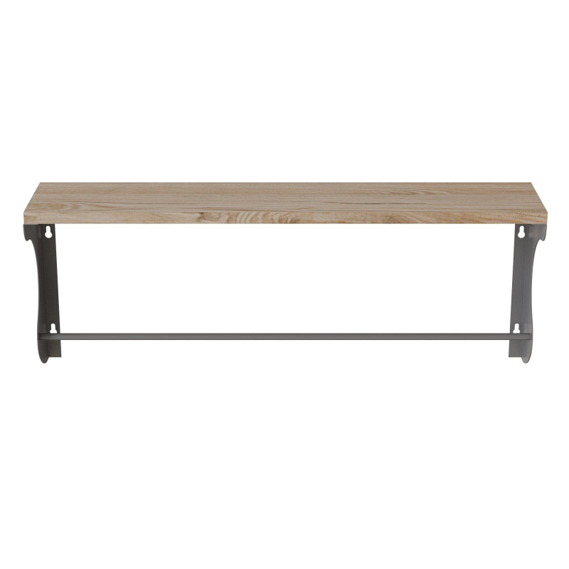 Полиця настінна Ferrum-decor Юзібі 270x500x150 метал Сірий ДСП Дуб Сан-Марино 16 мм (FRD-102668)