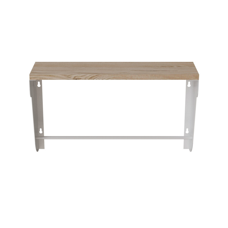 Полка настенная Ferrum-decor Свит 300x600x150 металл Белый ДСП Дуб Сан-Марино 16 мм (FRD-102808)