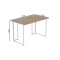 Комп'ютерний стіл Ferrum-decor Ханна 75x120x70 білий ДСП Дуб Сан-Марино 32мм (FRD-104038)