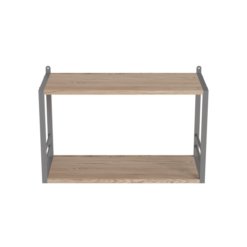 Книжкова полиця універсальна Ferrum-decor Стім 1 38x63x26 сірий ДСП Дуб Сан-Марино 16мм (FRD-104098)
