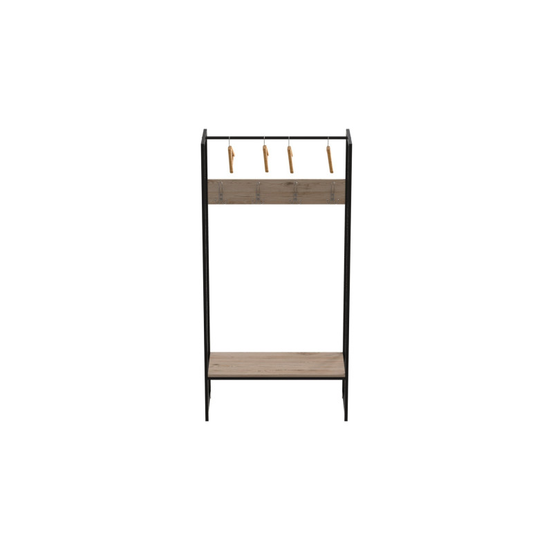 Вешалка напольная модульная Ferrum-decor Трелис 12 180x90x38 черный ДСП Дуб Сан-Марино 16мм (FRD-104308)
