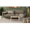 Стіл журнальний приставний Террі Комбо Ferrum-decor 345x662x440 Білий метал ДСП Дуб Артизан 16 мм (FRD-105148)