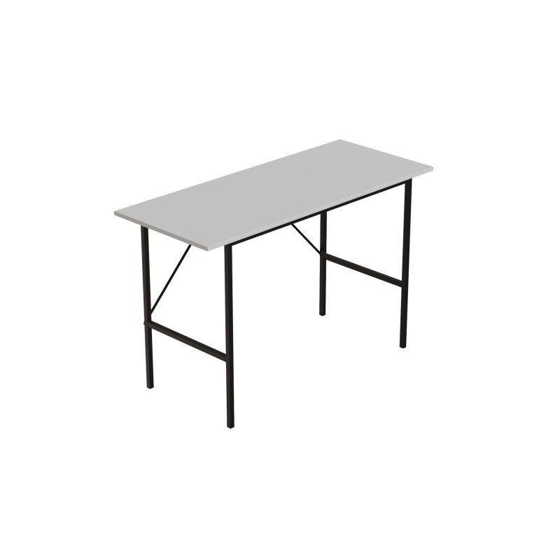 Стол письменный Line Тайм Ferrum-decor 750x1200x500 Черный металл ДСП Белое 16 мм (FRD-104878)