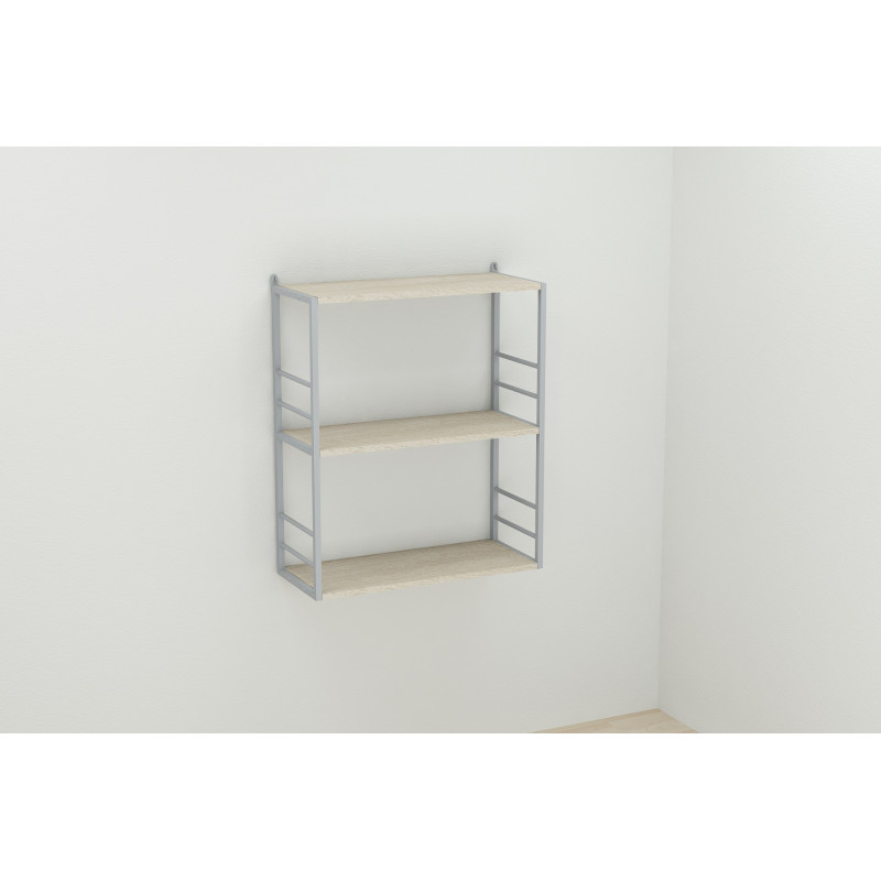 Книжкова полиця універсальна Ferrum-decor Стім 2 74x63x26 сірий ДСП Дуб Сонома 16мм (FRD-104118)
