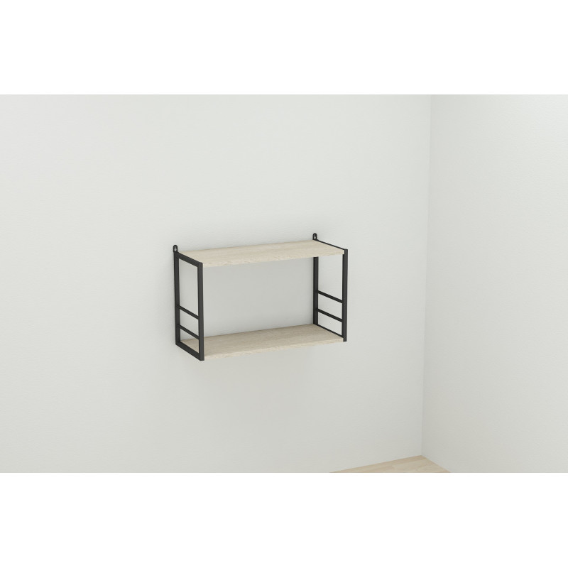 Книжкова полиця універсальна Ferrum-decor Стім 1 38x63x26 чорний ДСП Дуб Сонома 16мм (FRD-104088)