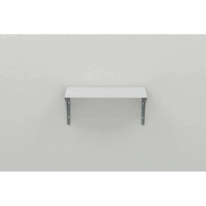 Полиця настінна Ferrum-decor Ханді 2 240x500x240 метал Сірий ДСП Біле 16 мм (FRD-102568)