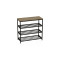 Полиця для взуття Слайм 3 Ferrum-decor 635x630x260 Чорний метал ДСП Дуб Сонома 16 мм (FRD-105158)