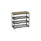 Полиця для взуття Слайм 3 Ferrum-decor 635x630x260 Чорний метал ДСП Дуб Сонома 16 мм (FRD-105158)