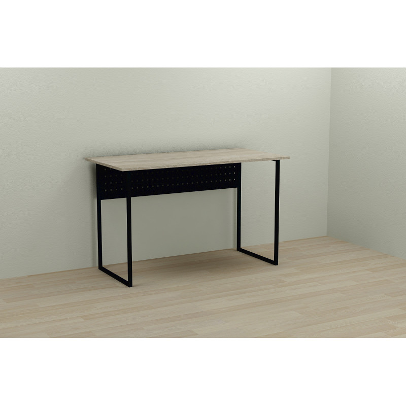Письменный стол Ferrum-decor Майк 75x120x60 черный ДСП Дуб Сонома 16мм (FRD-103858)