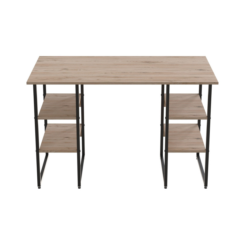 Компьютерный стол Ferrum-decor Карэн 75x140x60 черный ДСП Дуб Сан-Марино 32мм (FRD-102058)
