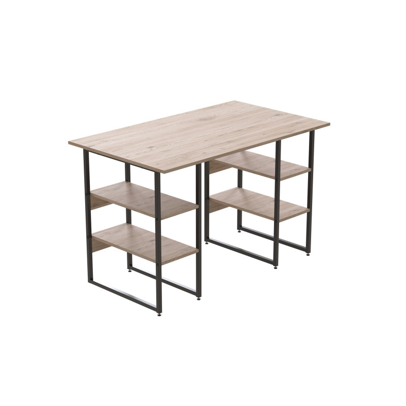 Компьютерный стол Ferrum-decor Карэн 75x140x60 черный ДСП Дуб Сан-Марино 32мм (FRD-102058)