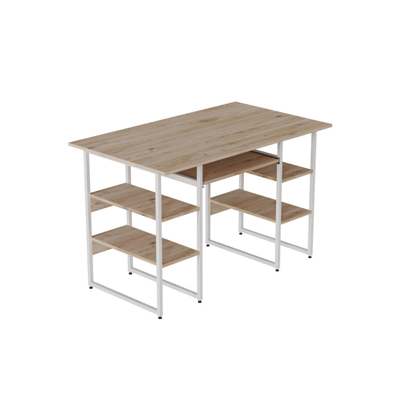 Компьютерный стол Ferrum-decor Тим 75x120x60 белый ДСП Дуб Сан-Марино 16мм (FRD-101358)