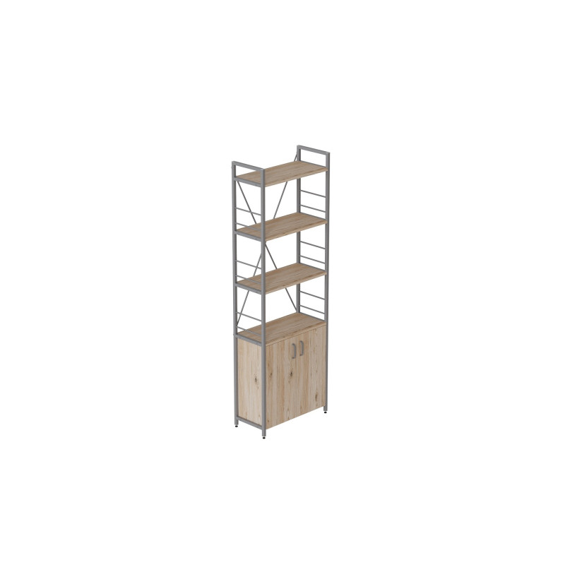 Етажерка 4/60 Ferrum-decor Серії Конект з тумбою 179x60x28 Сірий ДСП Сан-Марино (FRD-102478)