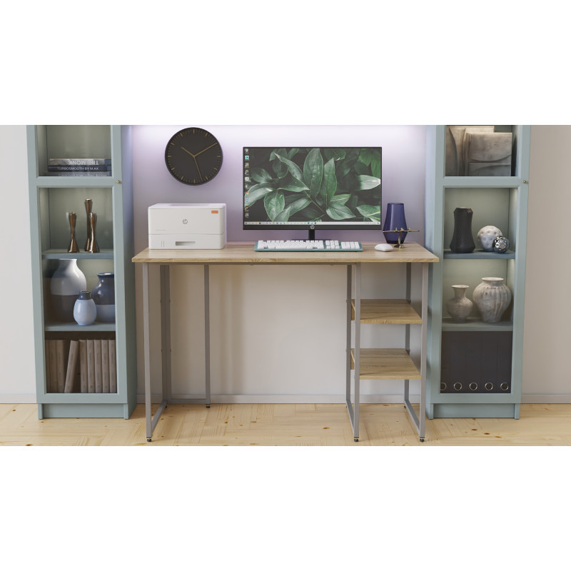 Письмовий стіл Ferrum-decor Кевін 75x120x70 сірий ДСП Дуб Сонома 16мм (FRD-101748)