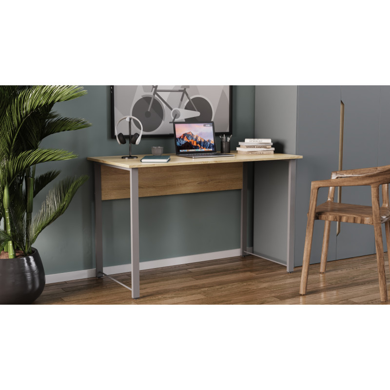 Письмовий стіл Ferrum-decor Курт 75x100x60 сірий ДСП Дуб Сонома 16мм (FRD-101828)