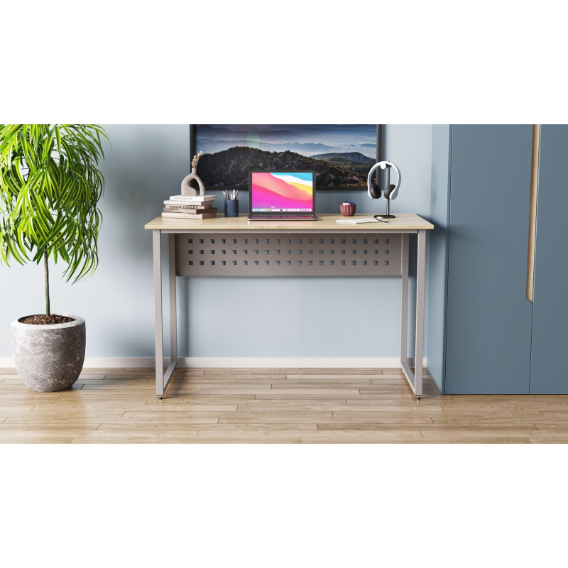 Письменный стол Ferrum-decor Майк 75x100x60 серый ДСП Дуб Сонома 16мм (FRD-101768)