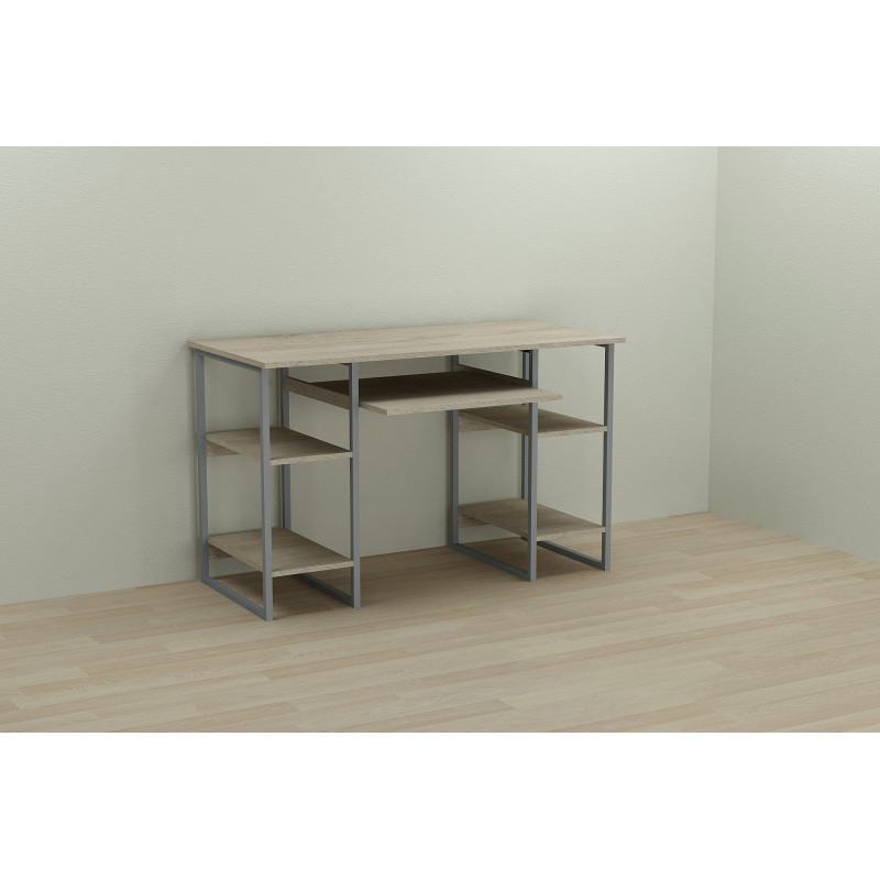 Письменный стол Ferrum-decor Тим 75x120x70 серый ДСП Дуб Сонома 16мм (FRD-101888)
