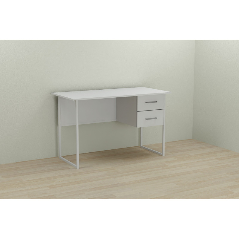Письмовий стіл Ferrum-decor Дакота 75x120x60 білий ДСП Біле 16мм (FRD-102088)