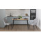 Стол кухонный раскладной Данди на конусных ногах Ferrum-decor 75x120 160)x60 Черный металл ДСП Дуб Артизан 16 мм (FRD-106776)