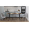 Стол кухонный раскладной Данди на конусных ногах Ferrum-decor 75x120 160)x60 Черный металл ДСП Дуб Артизан 16 мм (FRD-106776)