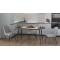 Стол кухонный раскладной Данди на конусных ногах Ferrum-decor 75x120 160)x60 Черный металл ДСП Дуб Артизан 16 мм (FRD-106776)