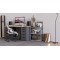 Етажерка 3/60 Ferrum-decor Серії Конект 73x60x28 сірий ДСП Бетон 16мм (FRD-105546)
