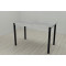 Стол кухонный Ferrum-decor Бенита 75x120x60 Черный ДСП Бетон 16мм (FRD-105566)