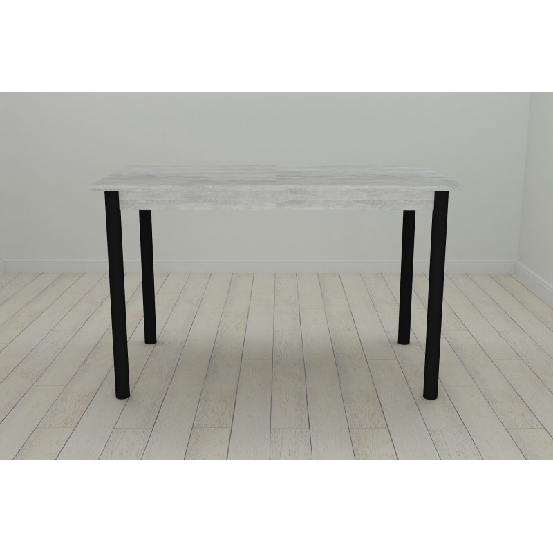 Стол кухонный Ferrum-decor Бенита 75x120x60 Черный ДСП Бетон 16мм (FRD-105566)