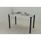 Стол кухонный Ferrum-decor Бенита 75x120x60 Черный ДСП Бетон 16мм (FRD-105566)