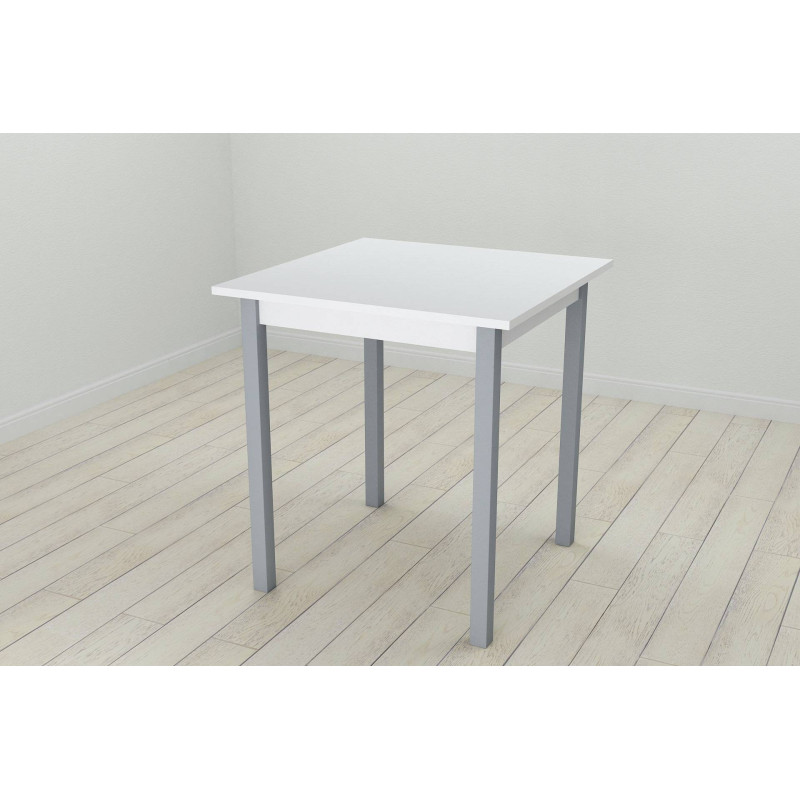 Стіл кухонний Ferrum-decor Дієго 75x70x70 Сірий ДСП Біле 16мм (FRD-106296)