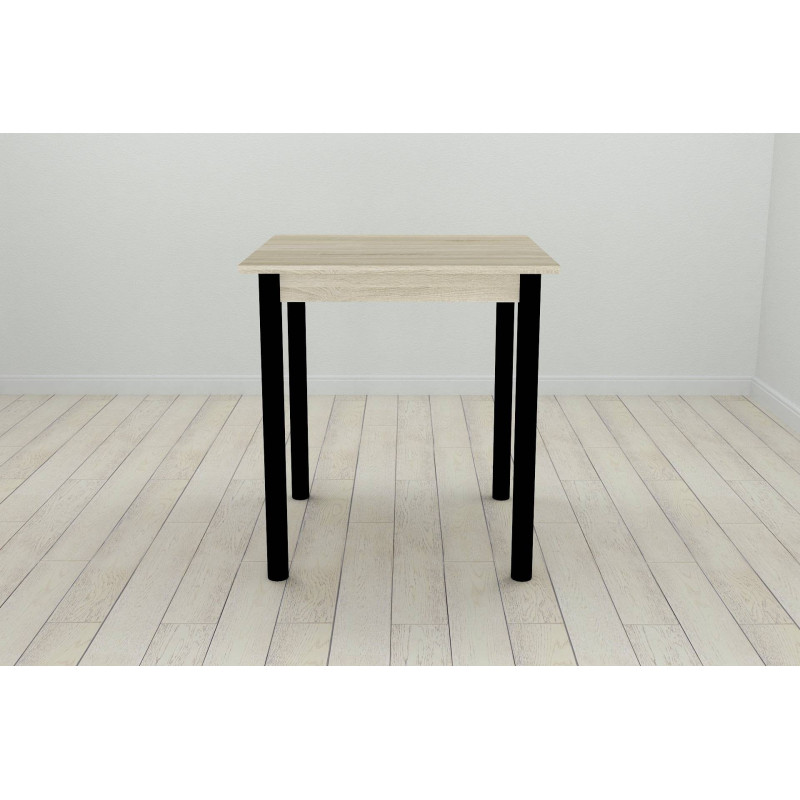 Стол кухонный Ferrum-decor Агата 75x70x70 Черный ДСП Сонома 16мм (FRD-106246)
