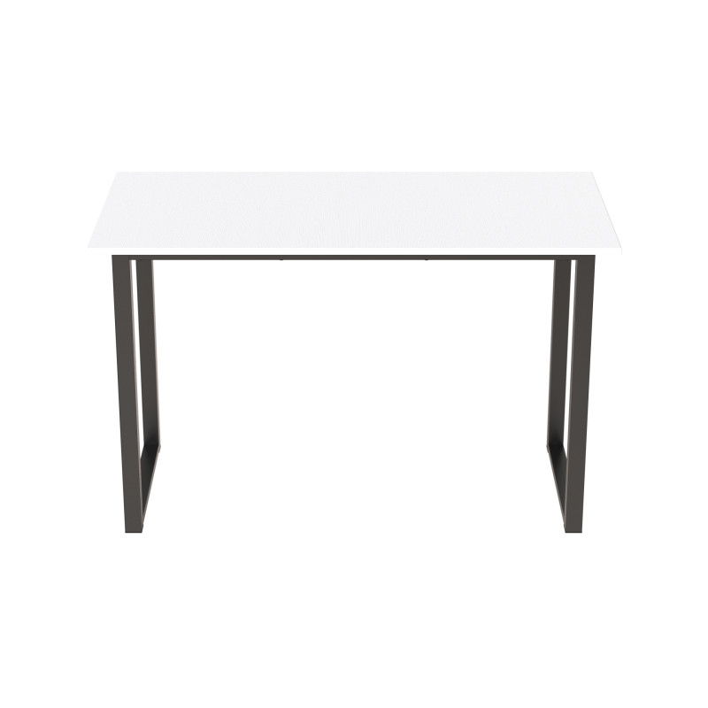 Стіл письмовий Кнап 2 Ferrum-decor 750x1400x700 Чорний метал ДСП Білий 16 мм (FRD-106426)