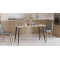 Стол кухонный Марсель 50 Ferrum-decor 75x120x70 Черный металл ДСП Дуб Сонома 32 мм (FRD-106706)