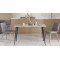 Стол кухонный Марсель 50 Ferrum-decor 75x120x70 Черный металл ДСП Дуб Сонома 32 мм (FRD-106706)