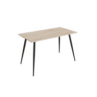 Стол кухонный Марсель 40 Ferrum-decor 75x120x70 Черный металл ДСП Дуб Сан-Марино 16 мм (FRD-106766)
