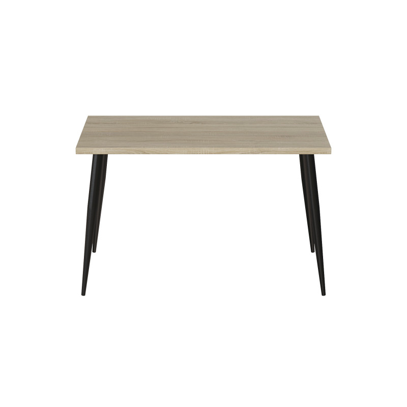 Стол кухонный Марсель 50 Ferrum-decor 75x120x70 Черный металл ДСП Дуб Сонома 32 мм (FRD-106706)