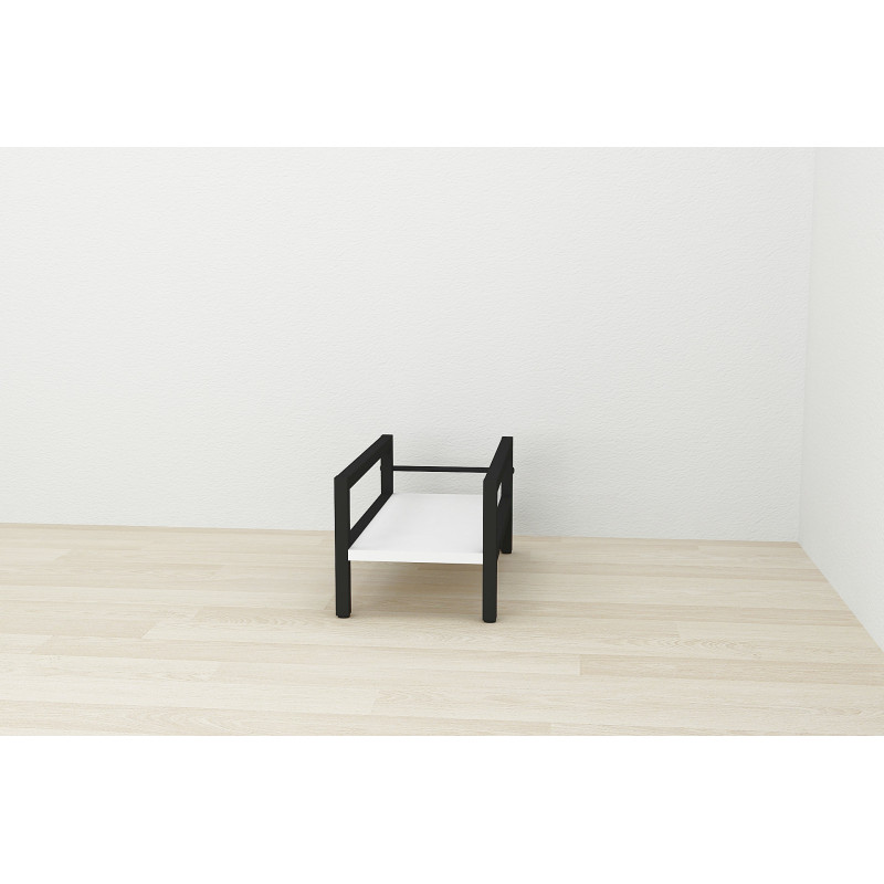 Підставка для системного блоку Ferrum-decor Нікі 21x24x45 Чорний ДСП Біле 16мм (FRD-105286)