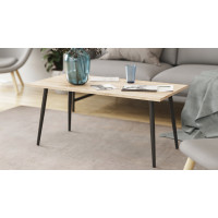 Стол журнальный Монтана Ferrum-decor 45x100x50 Черный металл ДСП Дуб Сан-Марино 16 мм (FRD-106716)