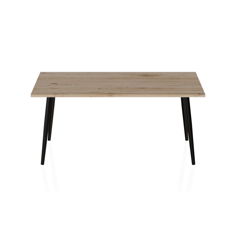 Стіл журнальний Монтана Ferrum-decor 45x100x50 Чорний метал ДСП Дуб Сан-Марино 16 мм (FRD-106716)